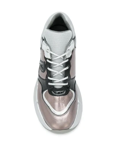 Shop Pinko Shoes To Rock Sneakers In Silver