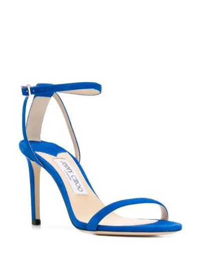 Shop Jimmy Choo Minny 85mm Sandals In Blue