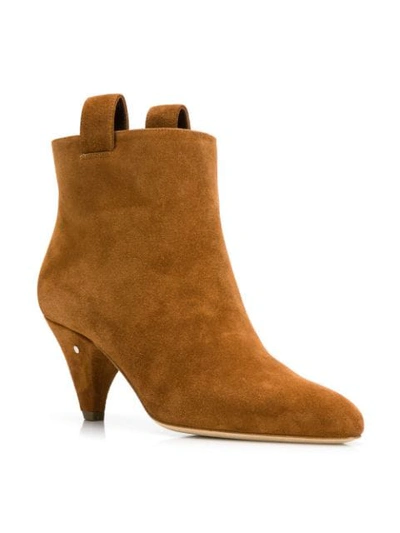 Laurence Dacade Terence Suede Kitten Heel Booties In Brown