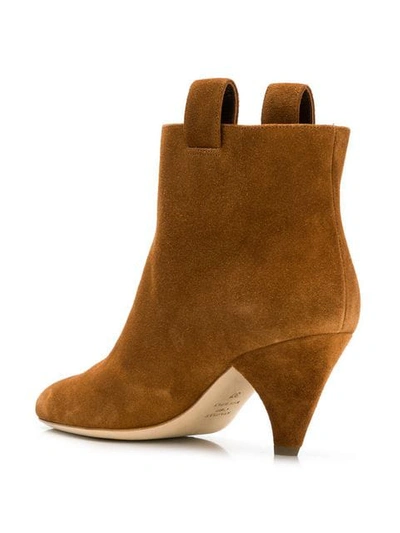 Laurence Dacade Terence Suede Kitten Heel Booties In Brown