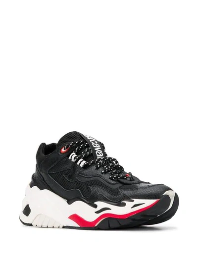 Shop Just Cavalli P1thon Sneakers In 900 Black