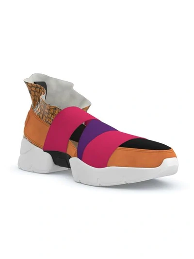 Shop Emilio Pucci City Up Custom Sneakers In Yellow
