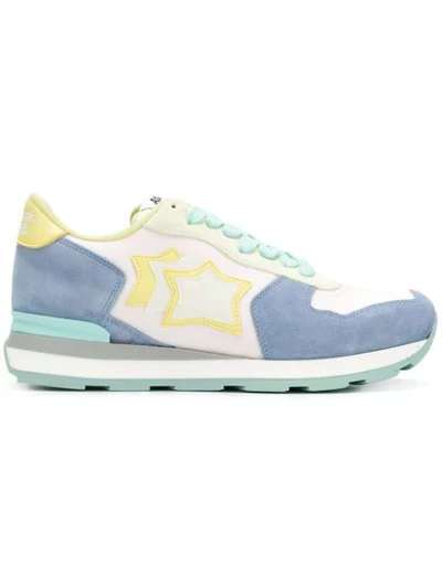 Shop Atlantic Stars Colour Block Sneakers With Star Patches - Multicolour