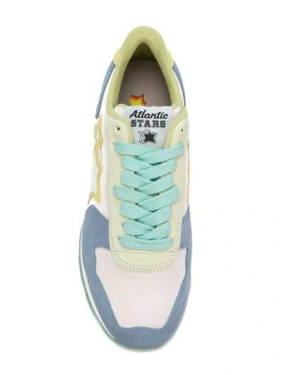 Shop Atlantic Stars Colour Block Sneakers With Star Patches - Multicolour