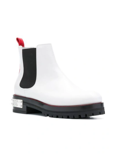 Shop Alexander Mcqueen Elasticated Side Panel Boots In White