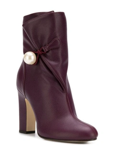Shop Jimmy Choo Bethanie 100 Ankle Boots In Purple