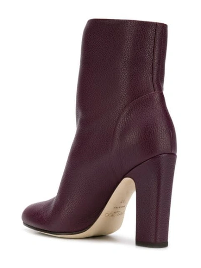Shop Jimmy Choo Bethanie 100 Ankle Boots In Purple