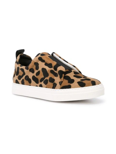 Shop Pierre Hardy Leopard-print Sneakers - Brown