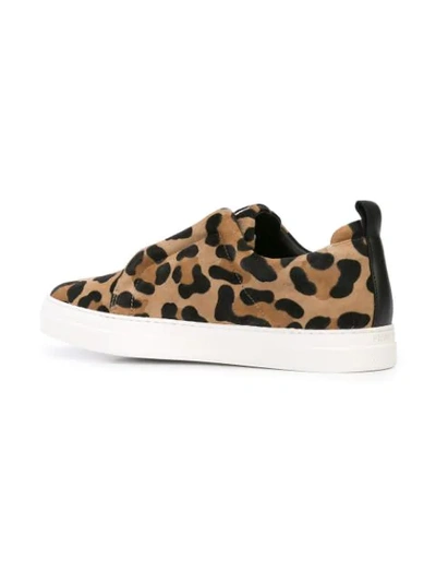 Shop Pierre Hardy Leopard-print Sneakers - Brown