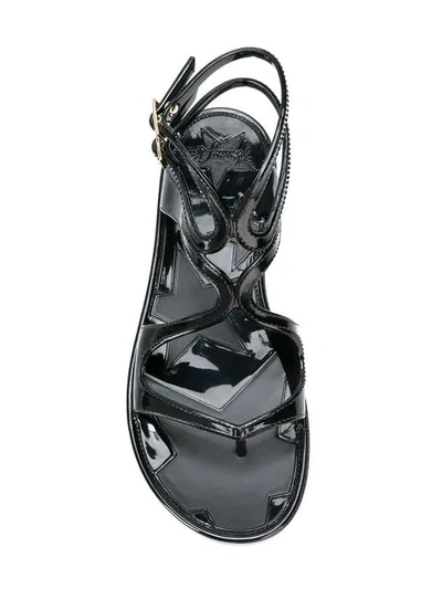 Shop Jimmy Choo Lance Jelly Sandals In Black