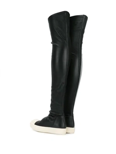 Shop Rick Owens Stocking Knee-high Boots In Black