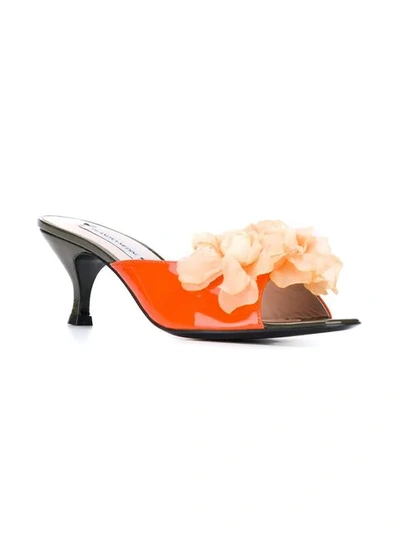 Shop Leandra Medine Floret Mules In Orange