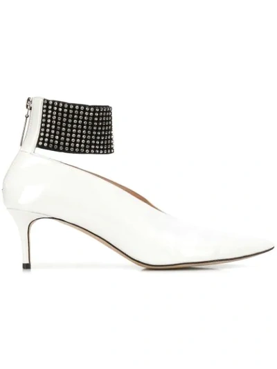 Shop Christopher Kane Crystal Ankle Strap Shoes In White