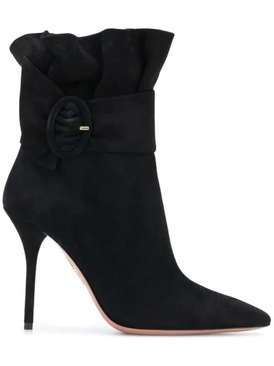 Shop Aquazzura Palace Ankle Boots In Black