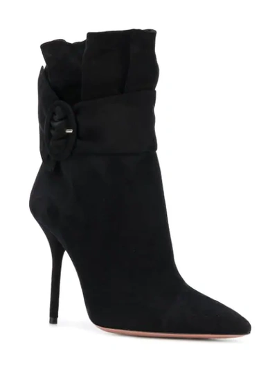 Shop Aquazzura Palace Ankle Boots In Black