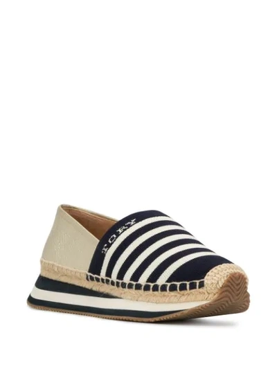 Shop Tory Burch Platform Sole Espadrilles In Blue