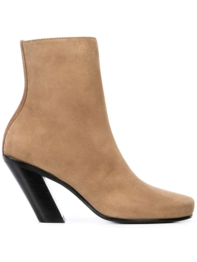 Shop Ann Demeulemeester Camoscio Ankle Boots In Brown