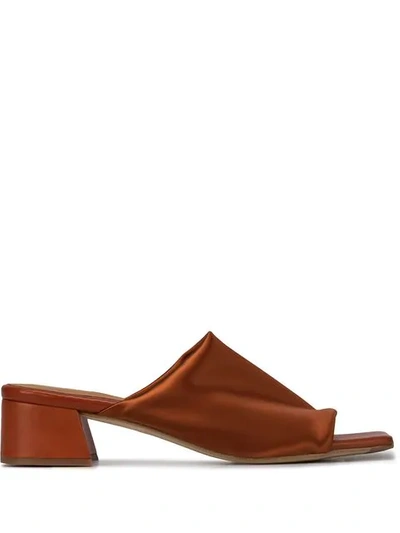 Shop Miista Caterina Lycra Mules In Brown