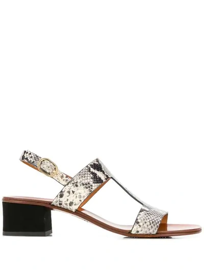 CHIE MIHARA OPEN TOE SANDALS - 灰色