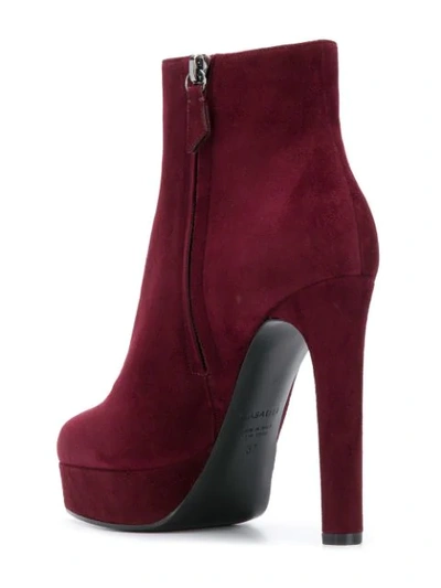 Shop Casadei Platform Ankle Boots - Red