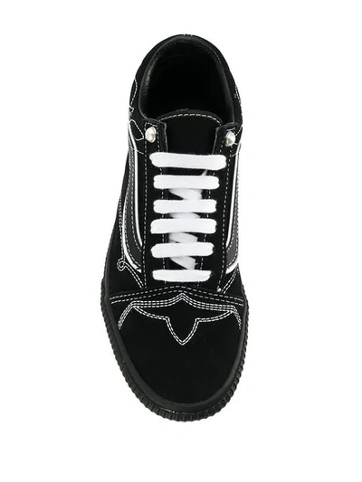 Pearly Punk Old Skool Platform Sneakers Black