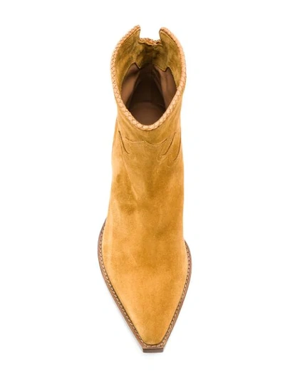 Shop Sartore Cuban Heel Boots In Brown