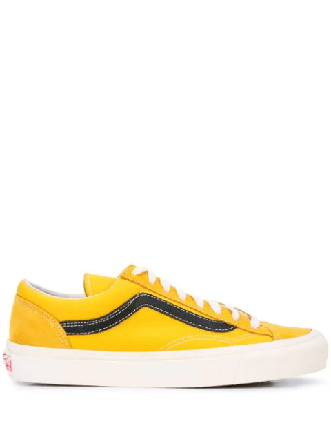 yellow lace up vans