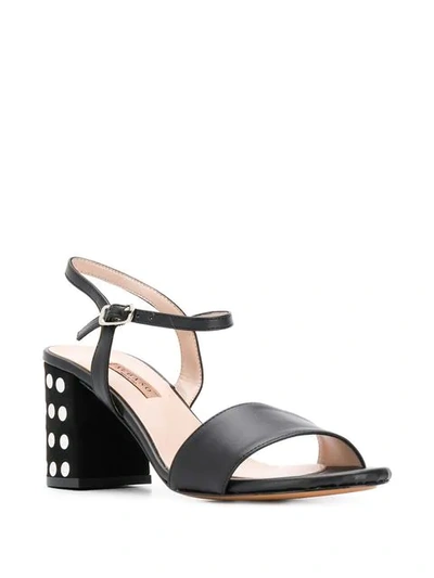 Shop Albano Studded Sandals In Black