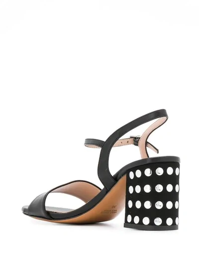 Shop Albano Studded Sandals In Black