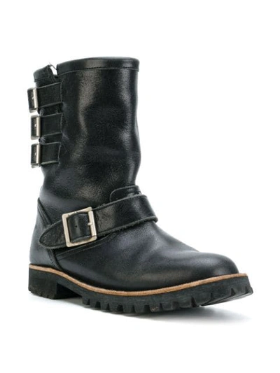 Pre-owned Comme Des Garçons Biker Boots In Black