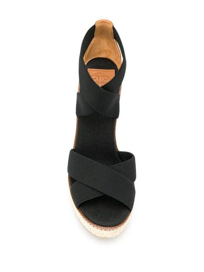 Shop Tory Burch Wedged Sandals In 001 Perfect Black