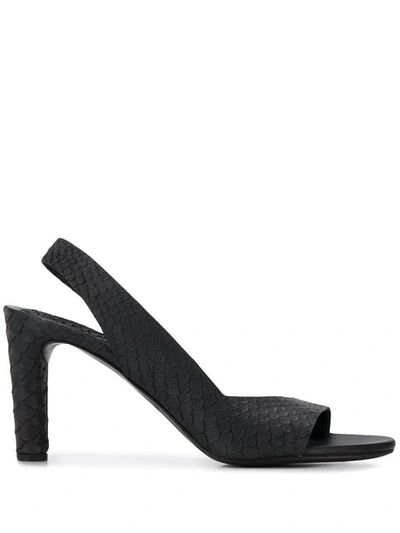 Shop Del Carlo Embossed Slingback Sandals - Black