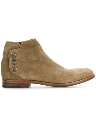 Shop Alberto Fasciani Snap Fastening Ankle Boots In Neutrals