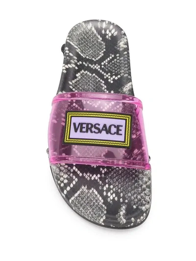 Shop Versace Vintage Logo Slides - Pink