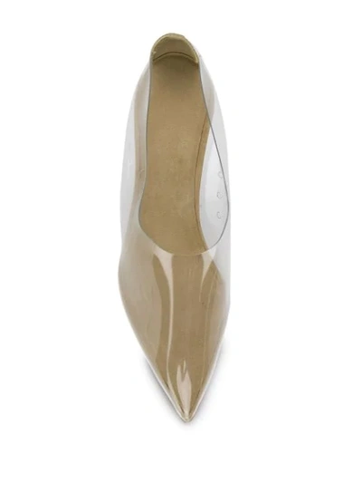 Shop Yeezy Transparent Pumps In White