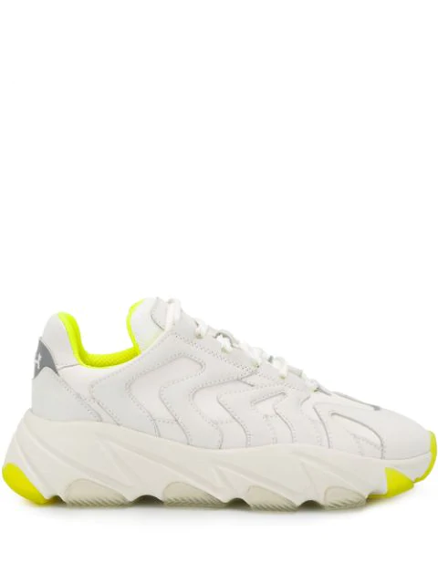 white chunky sole sneakers