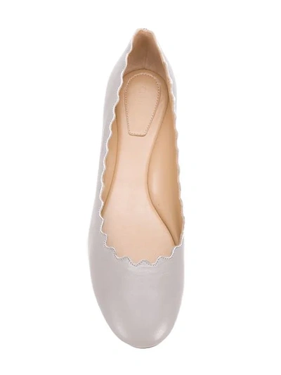 Shop Chloé Lauren Ballerina Flats In Black