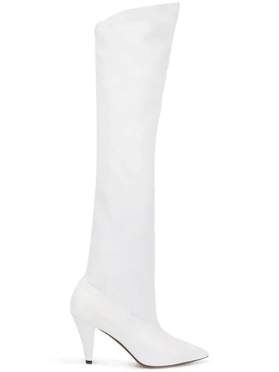 Shop Givenchy Over-the-knee Boots In White