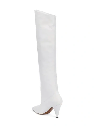 Shop Givenchy Over-the-knee Boots In White