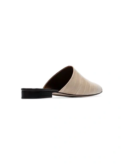 Shop Newbark Black And Ivory Ella Two-tone Leather Mules