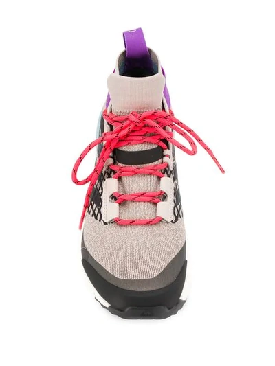 Shop Adidas Originals Terrex Free Hiker High Top Sneakers In Grey