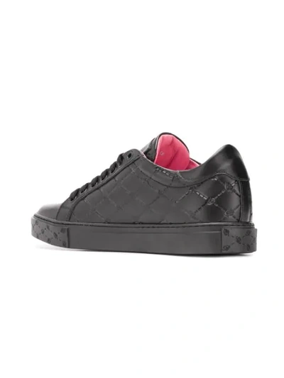 Shop Blumarine Monogram Sneakers In Black