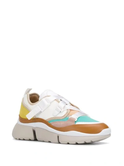 Shop Chloé 'sonnie' Sneakers In 119 Natural White