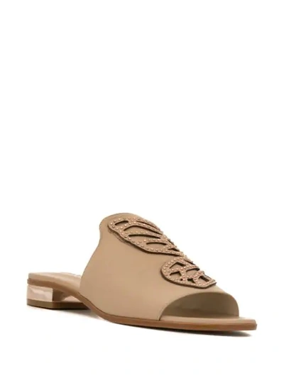 Shop Sophia Webster Butterfly Wing Sandals In Brown