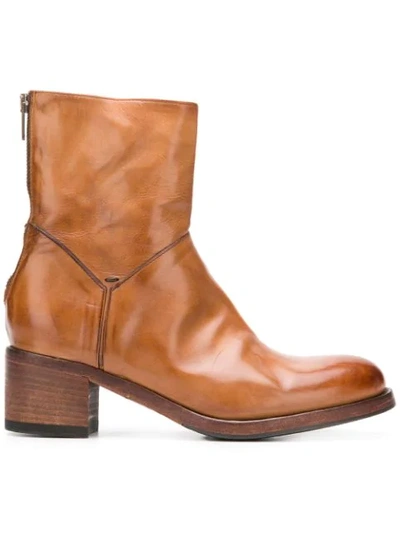 Shop Pantanetti Zip Ankle Boots - Brown