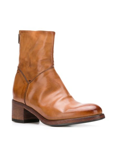 Shop Pantanetti Zip Ankle Boots - Brown