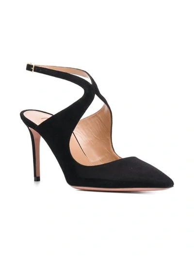 Shop Aquazzura Talana Pointed Pumps In Black