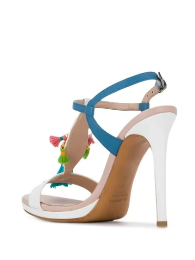 Shop Albano Embellished Sandals In White