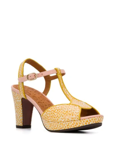 Shop Chie Mihara T-bar Strap Sandals - Yellow