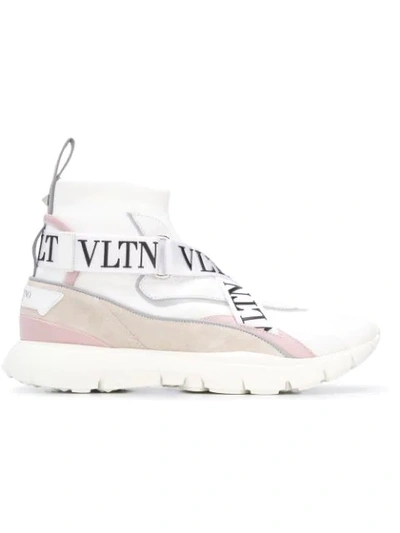 Shop Valentino Garavani Vltn Heroes Sneakers In Emm Bianco